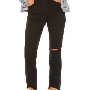 Levi’s 724 straight cropped black jeans- size 32